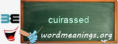 WordMeaning blackboard for cuirassed